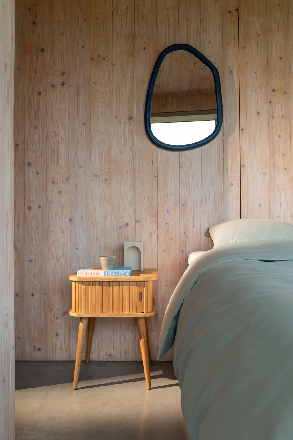 Looks S - Mirror - Mango wood - Navy Blue