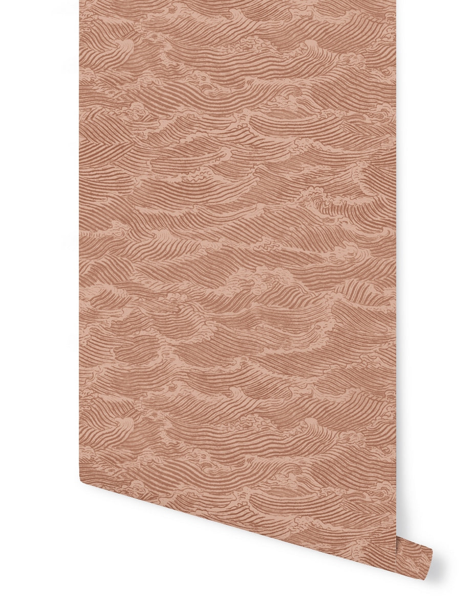Rollo de Papel Pintado Waves - Mar Rojo