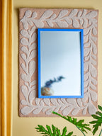 Atle - Wall Mirror - Blue - MDF