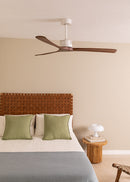 Wind Large DC - Ventilateur De Plafond 40W Silent XL Wifi - Blanc Et Bois Foncé