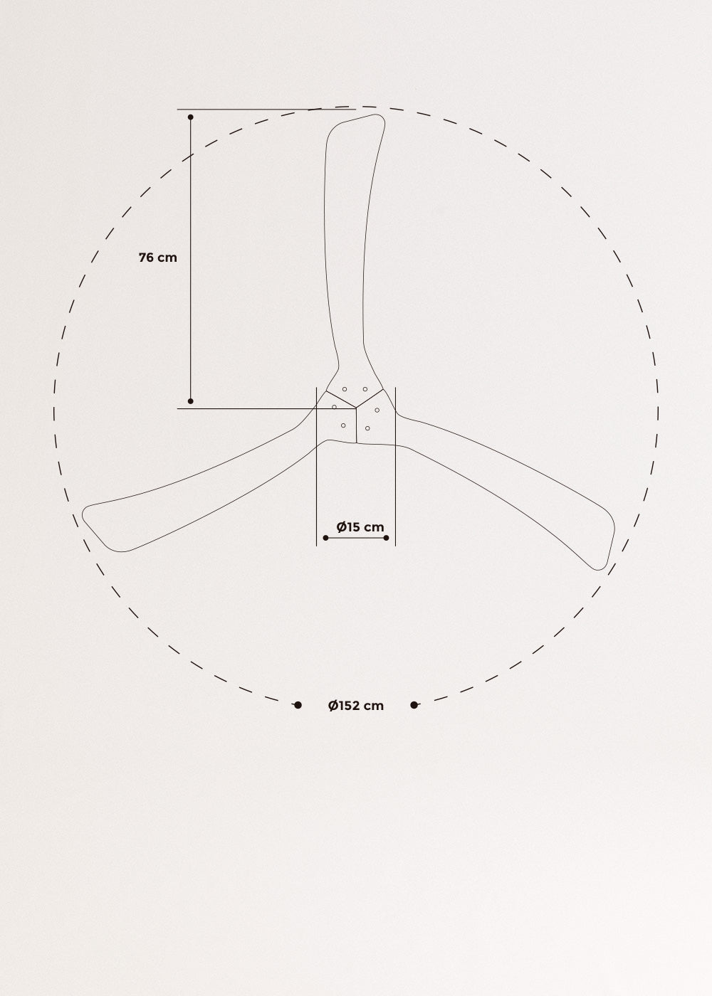 Wind Large DC - 40W Silent XL Ceiling Fan - White and Dark Wood