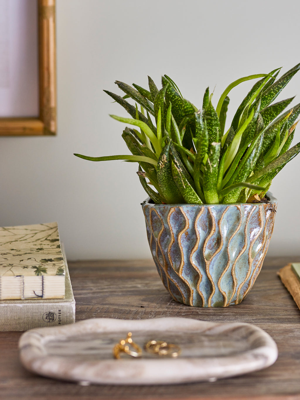 Feren - Plant Pot - Blue - Stoneware