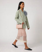 See by Chloé Pastel Pink Grained Leather Wallet on Chain Bag