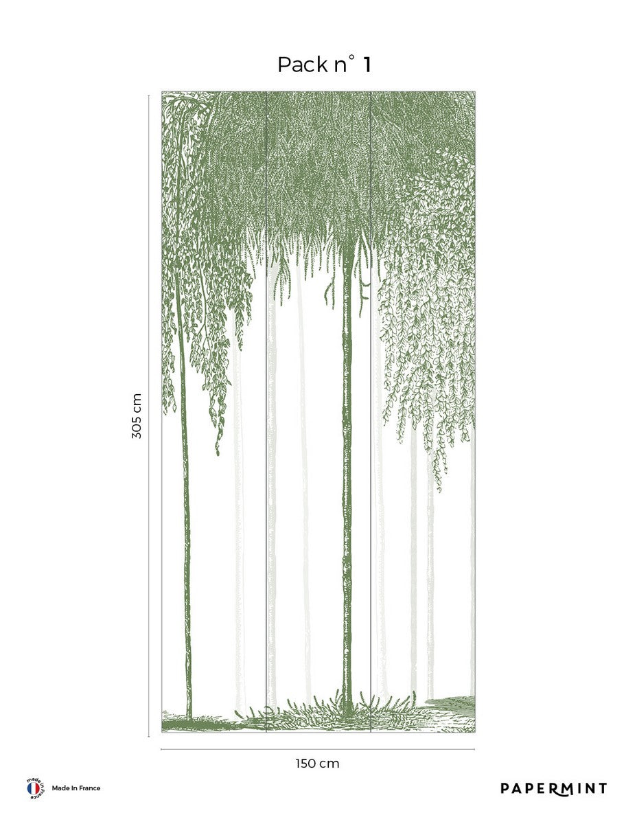 Mural Woods - Verde bosque