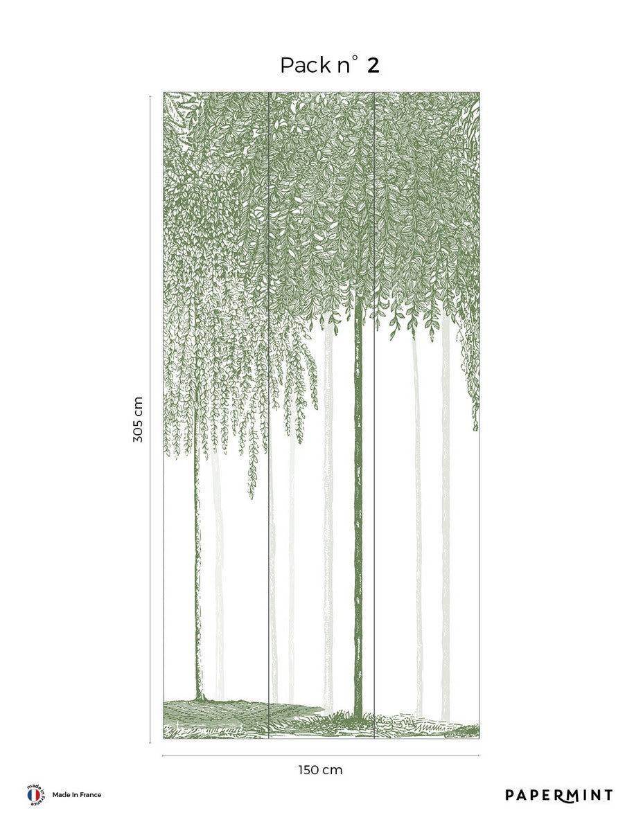 Mural Woods - Verde bosque