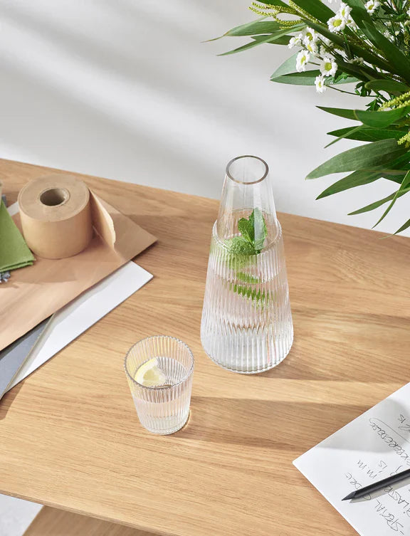 Pilastro Carafe With Glass - 1L - Clear