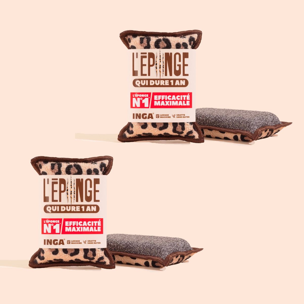 Duo D'Éponges Léopard
