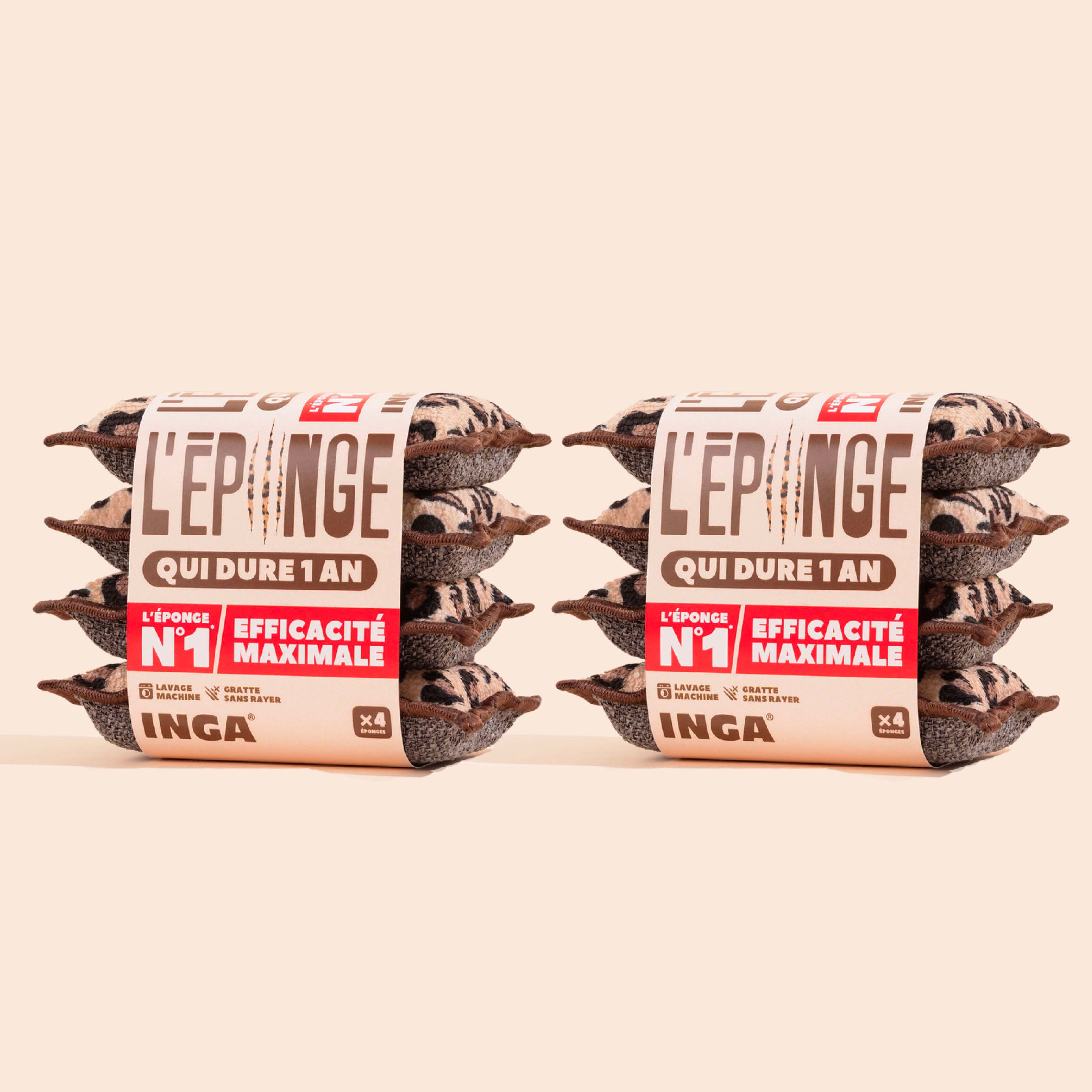 Nuevo - Esponjas Lavables 4 Leopardo