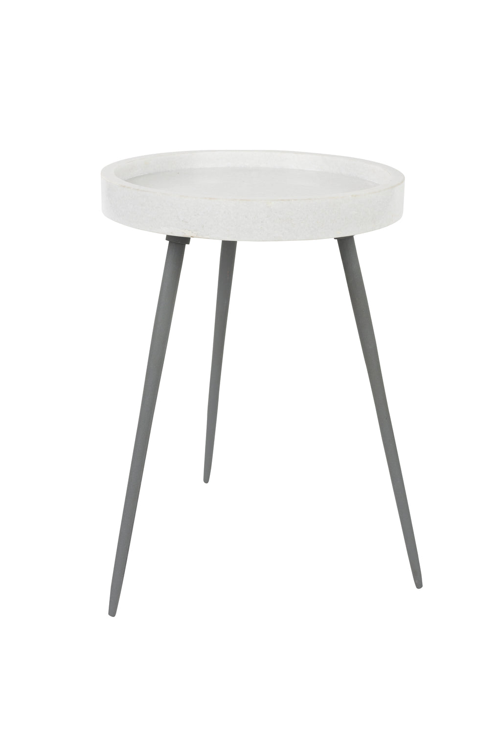 Karrara - Table D'Appoint - Marbre massif - Blanc
