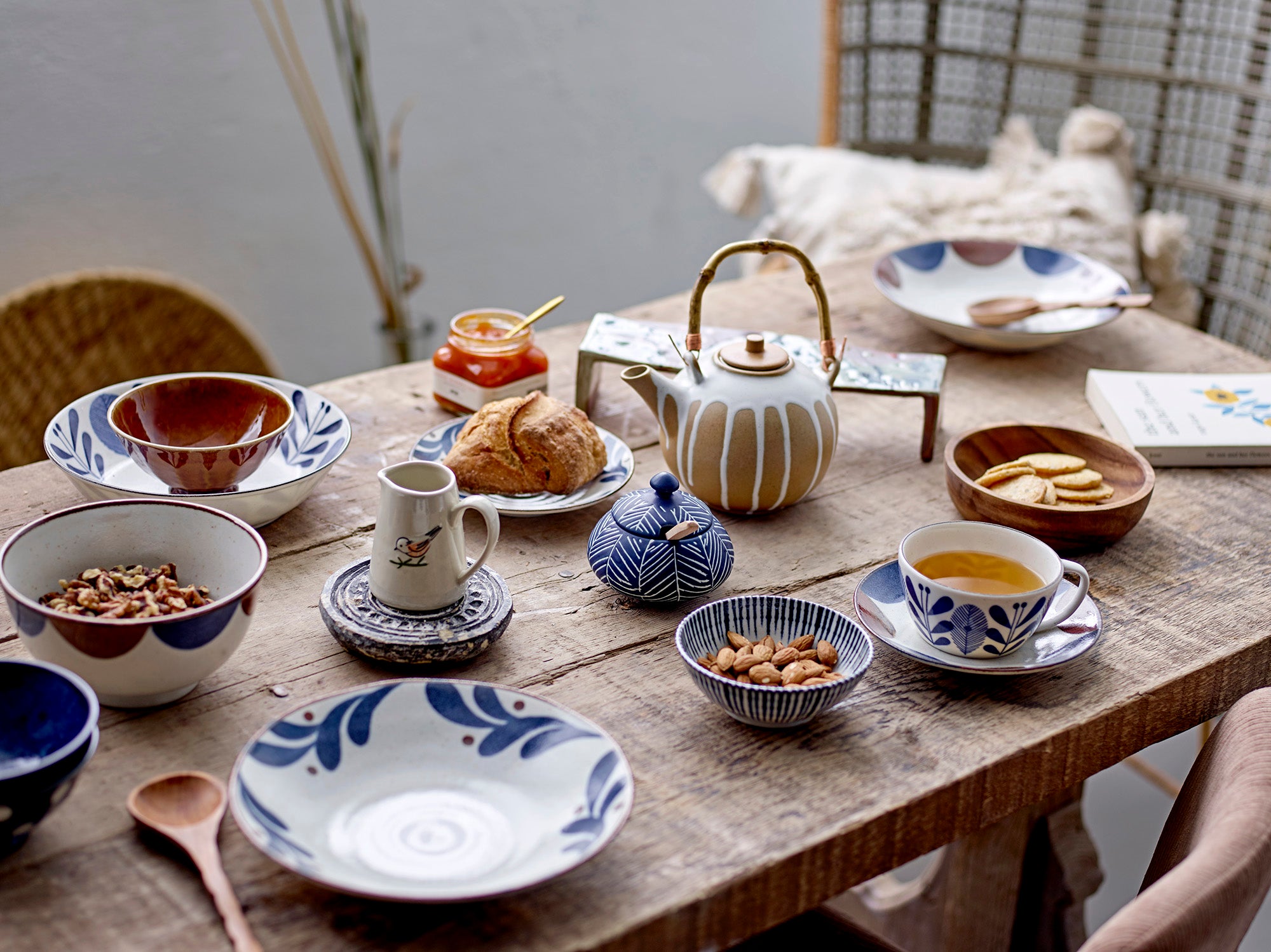 Camellia - Deep Plate - Blue - Porcelain