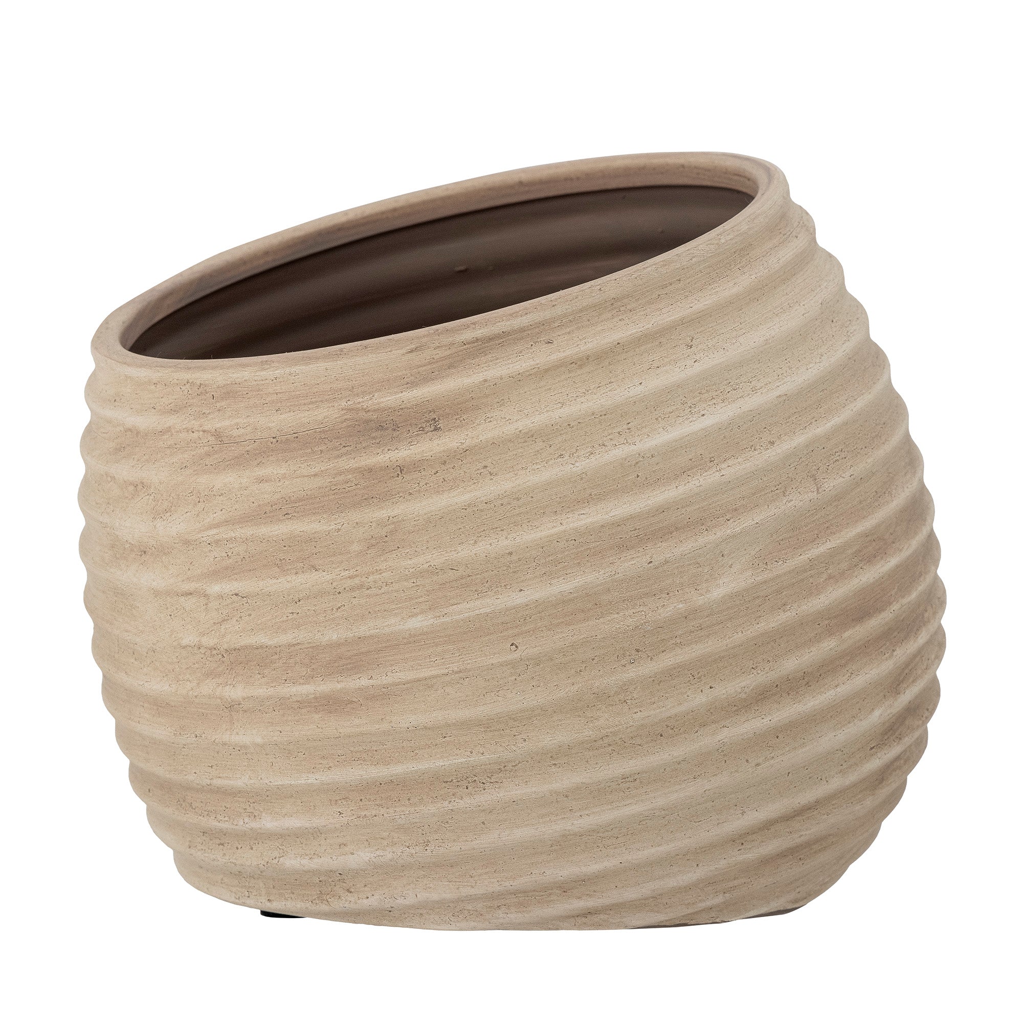 Cimmy - Set of 2 Decorative Plant Pots - Brown - Terracotta