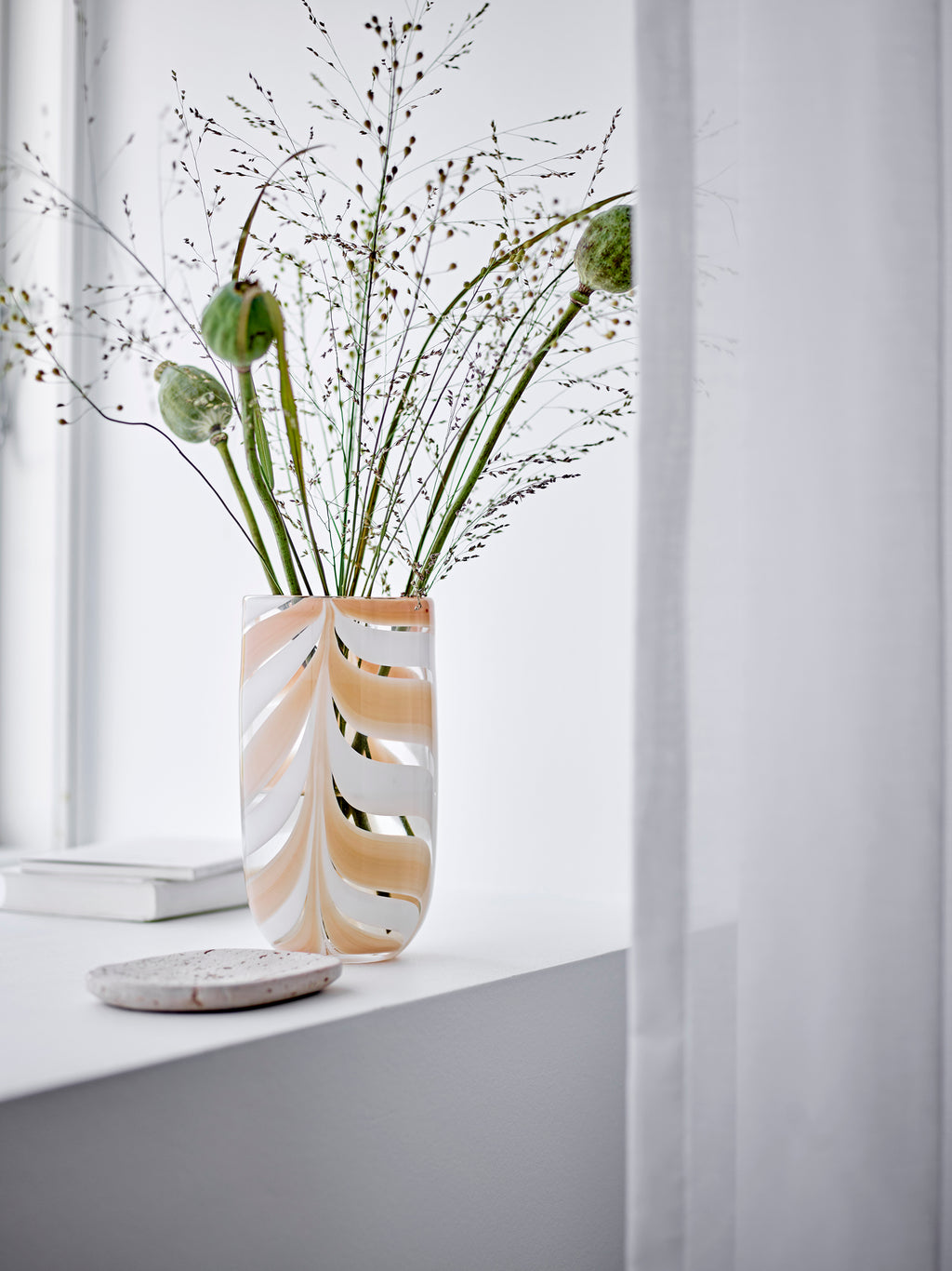 Taven - Vase - Orange - Glass