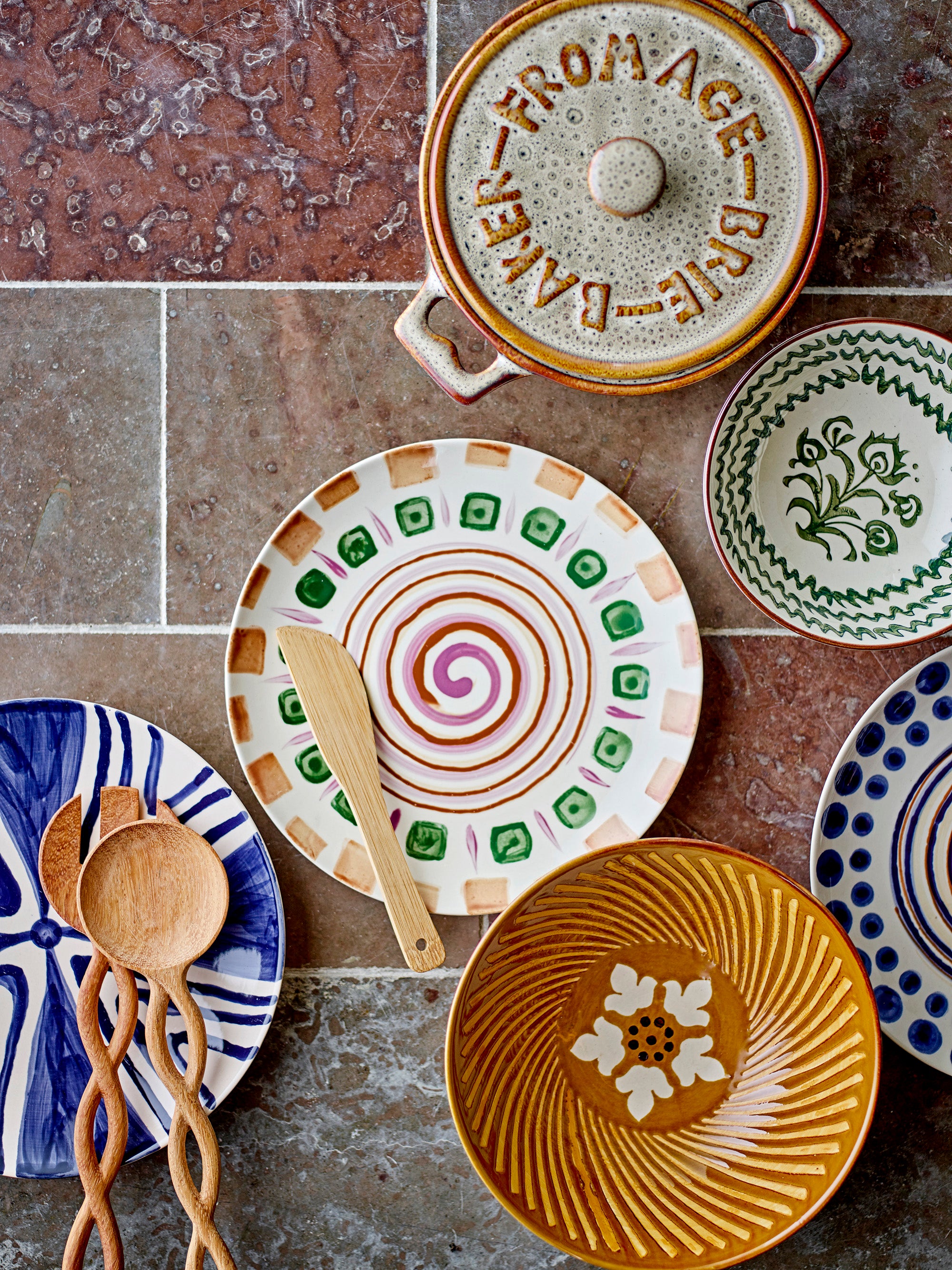 Shama - Assiette - Multicolore - Grès
