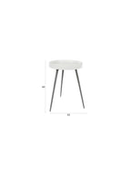 Karrara - Table D'Appoint - Marbre massif - Blanc