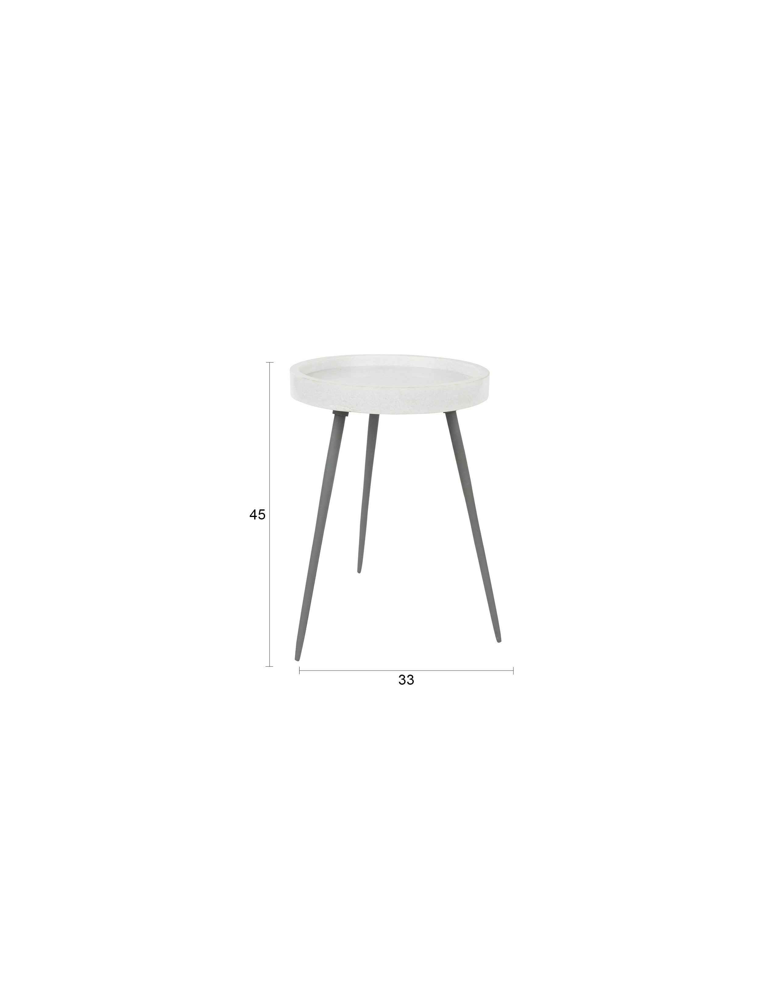 Karrara - Table D'Appoint - Marbre massif - Blanc