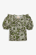 Zoe Top - Green Bloom - Women's