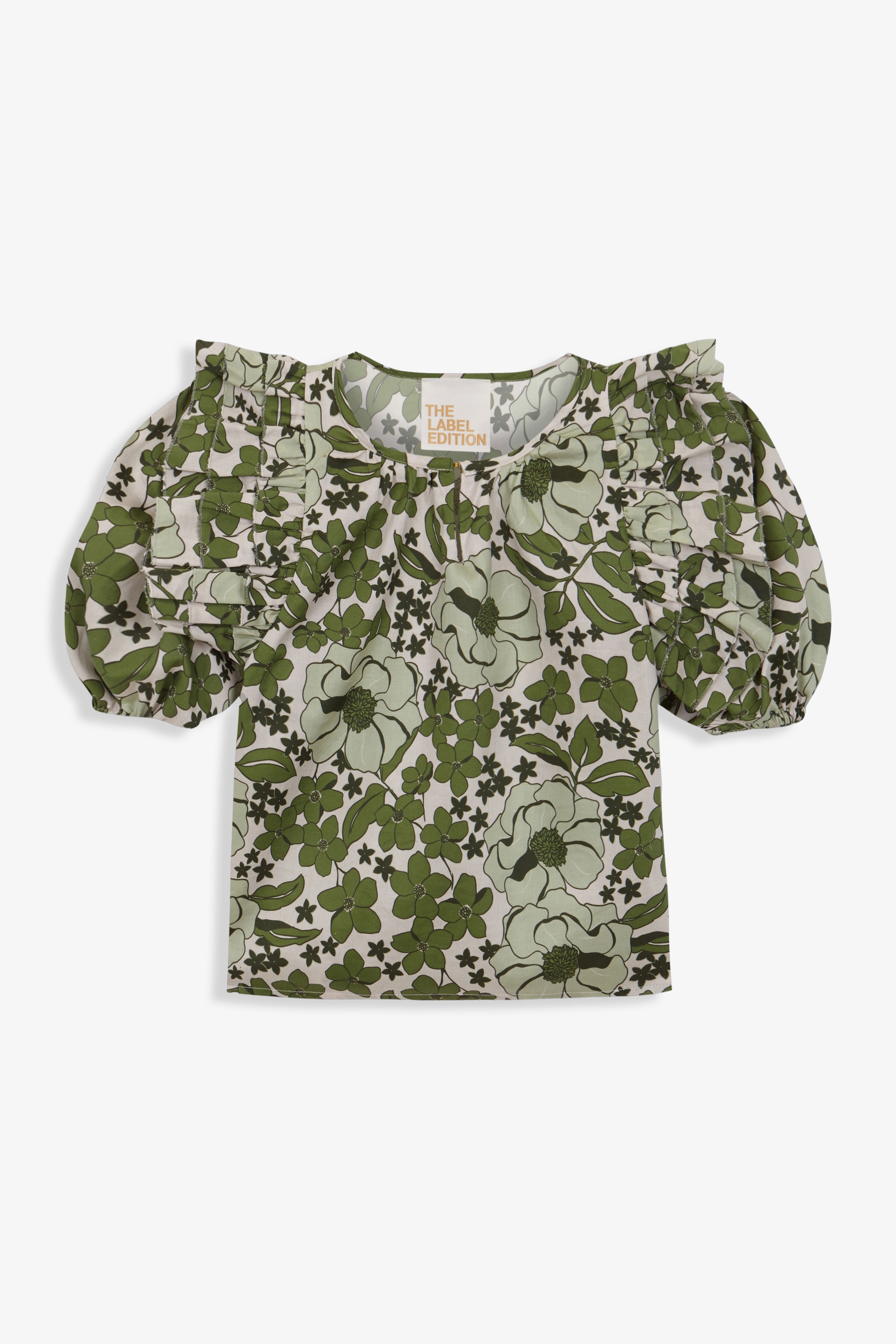 Zoe Top - Green Bloom - Women's