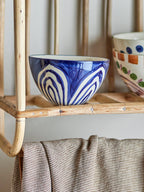 Shama - Set of 6 Bowls - Blue - Stoneware