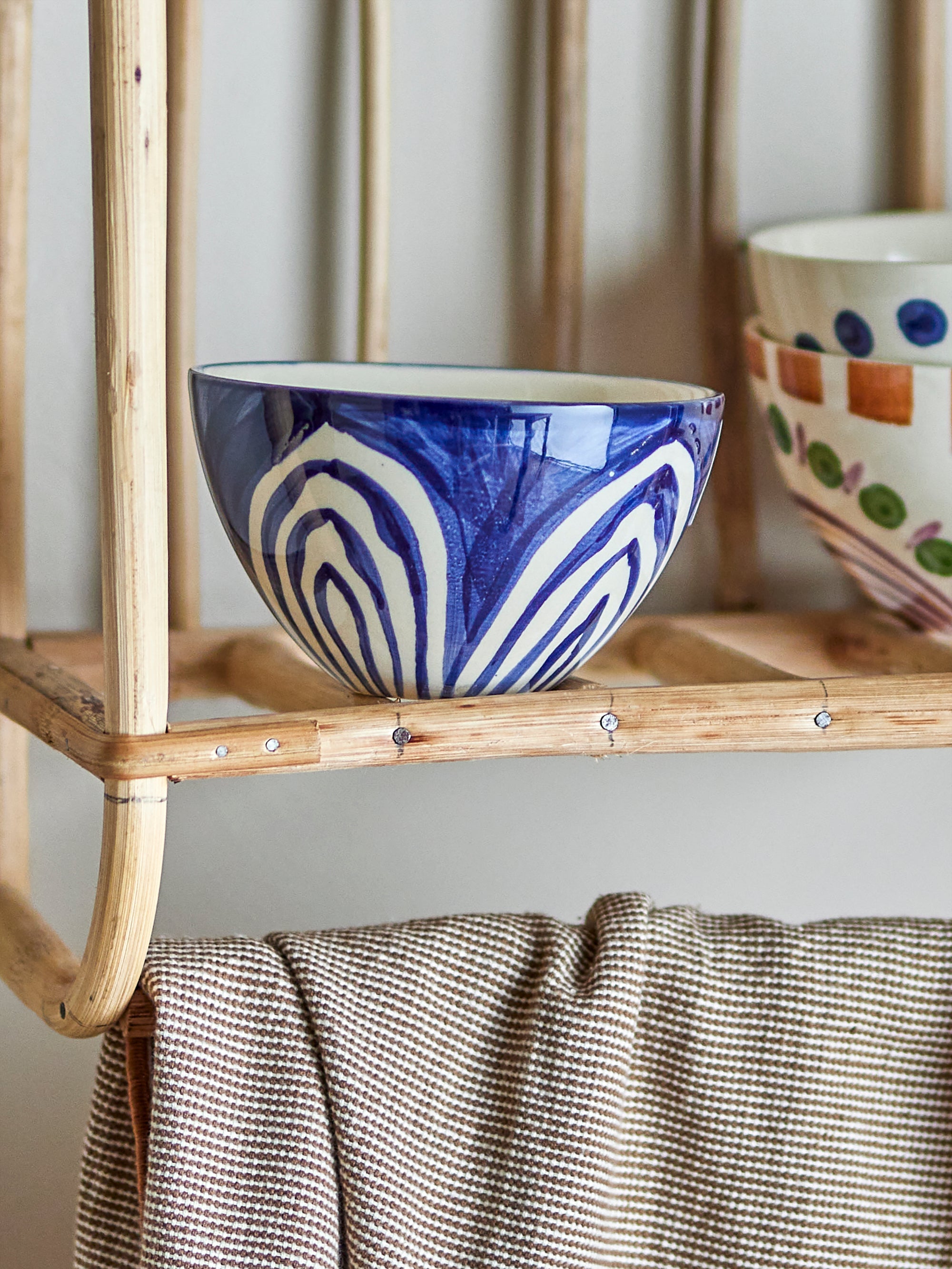 Shama - Set of 6 Bowls - Blue - Stoneware