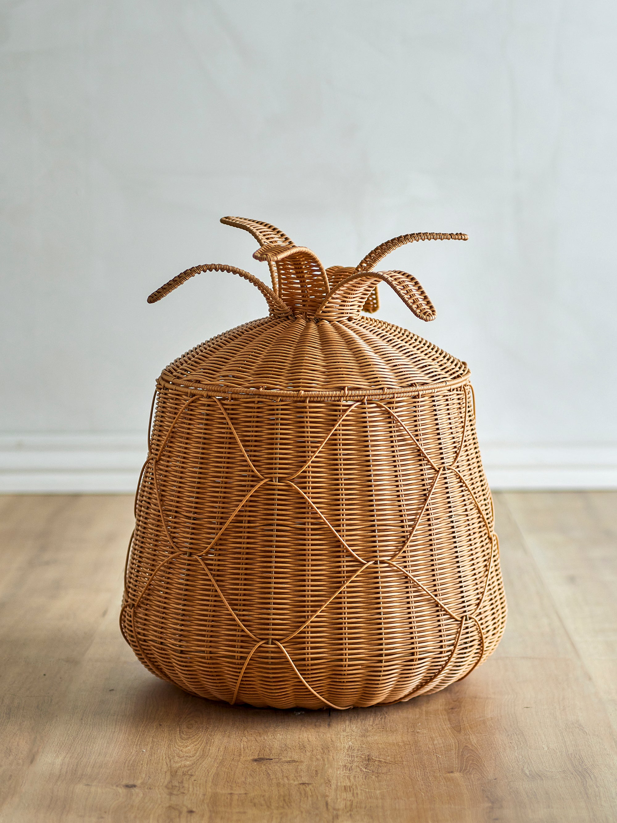 Anann - Corbeille Avec Couvercle - Naturel - Polyrotin