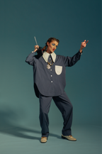 Chemise The Gangster Uniform - Blue Jean