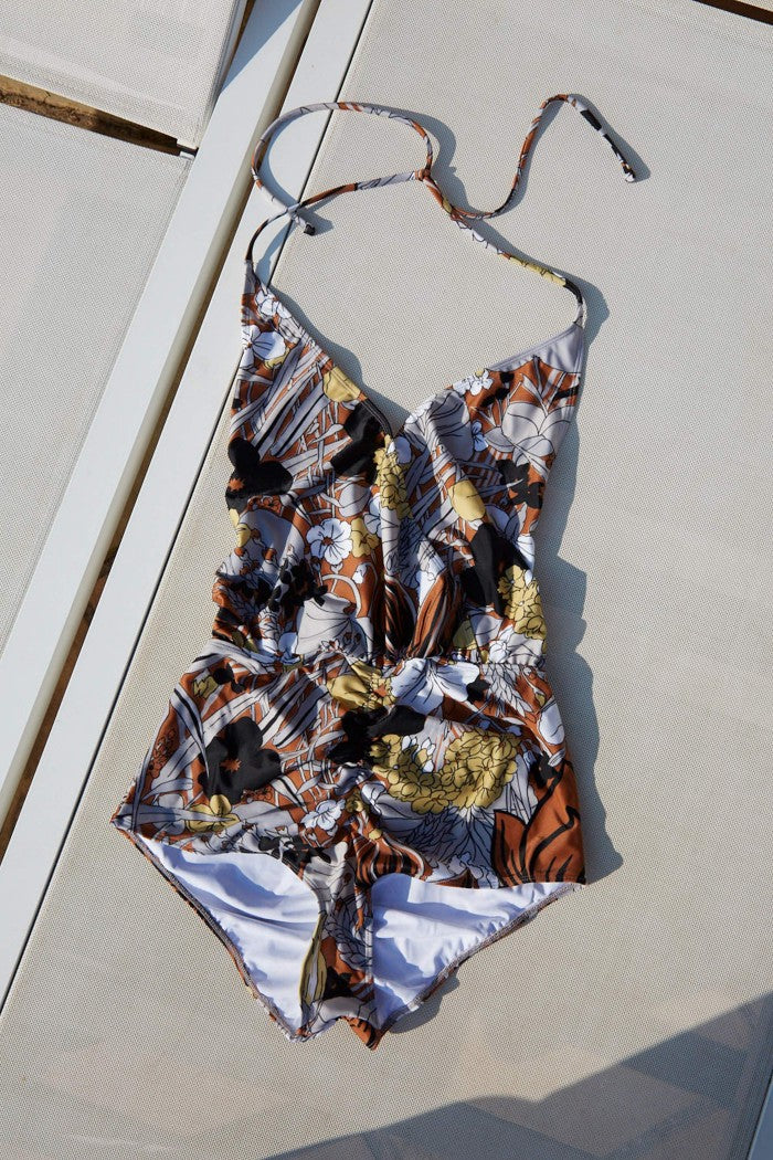Maillot De Bain Falcon Botanique - Caramel