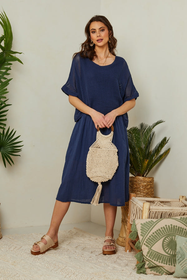 Vestido - Azul marino - Mujer