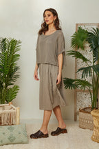 Vestido - Taupe - Mujer