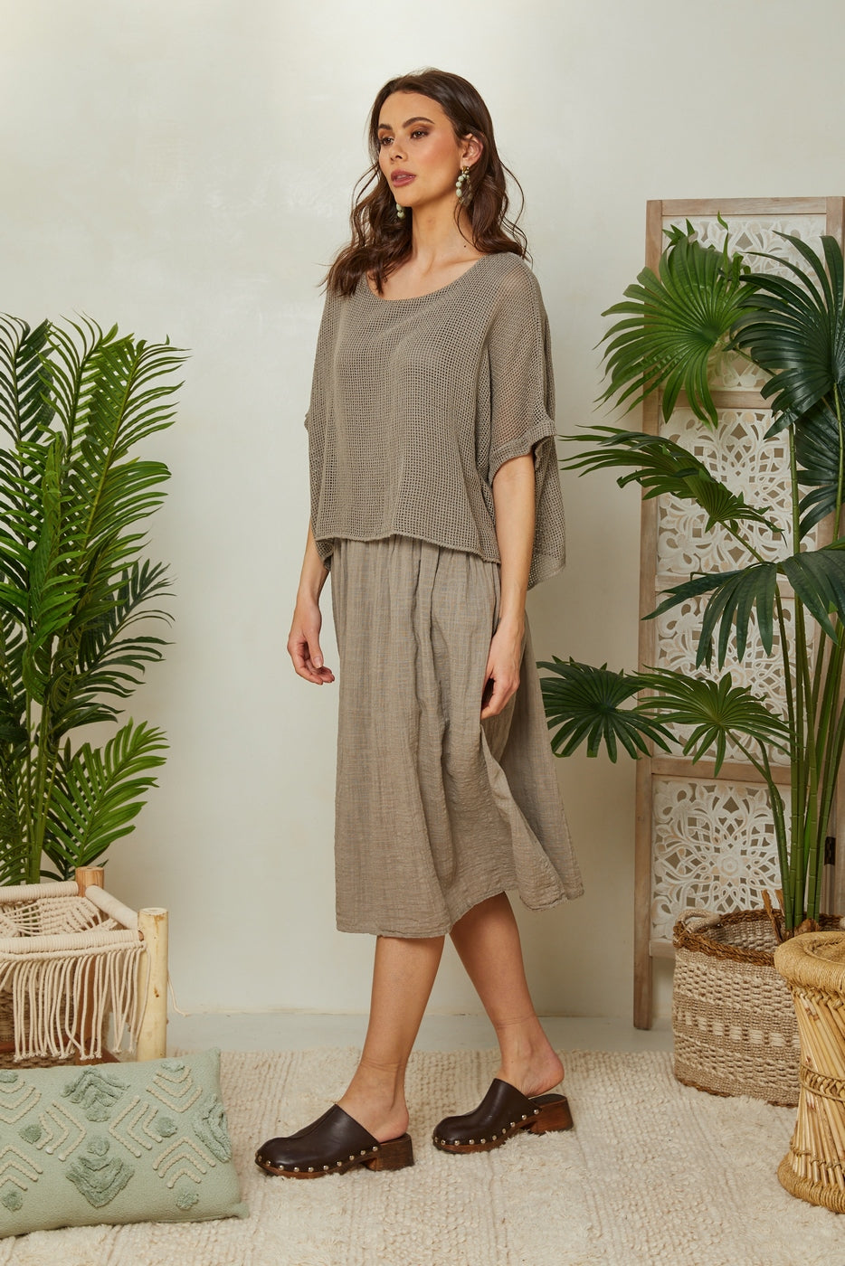 Vestido - Taupe - Mujer