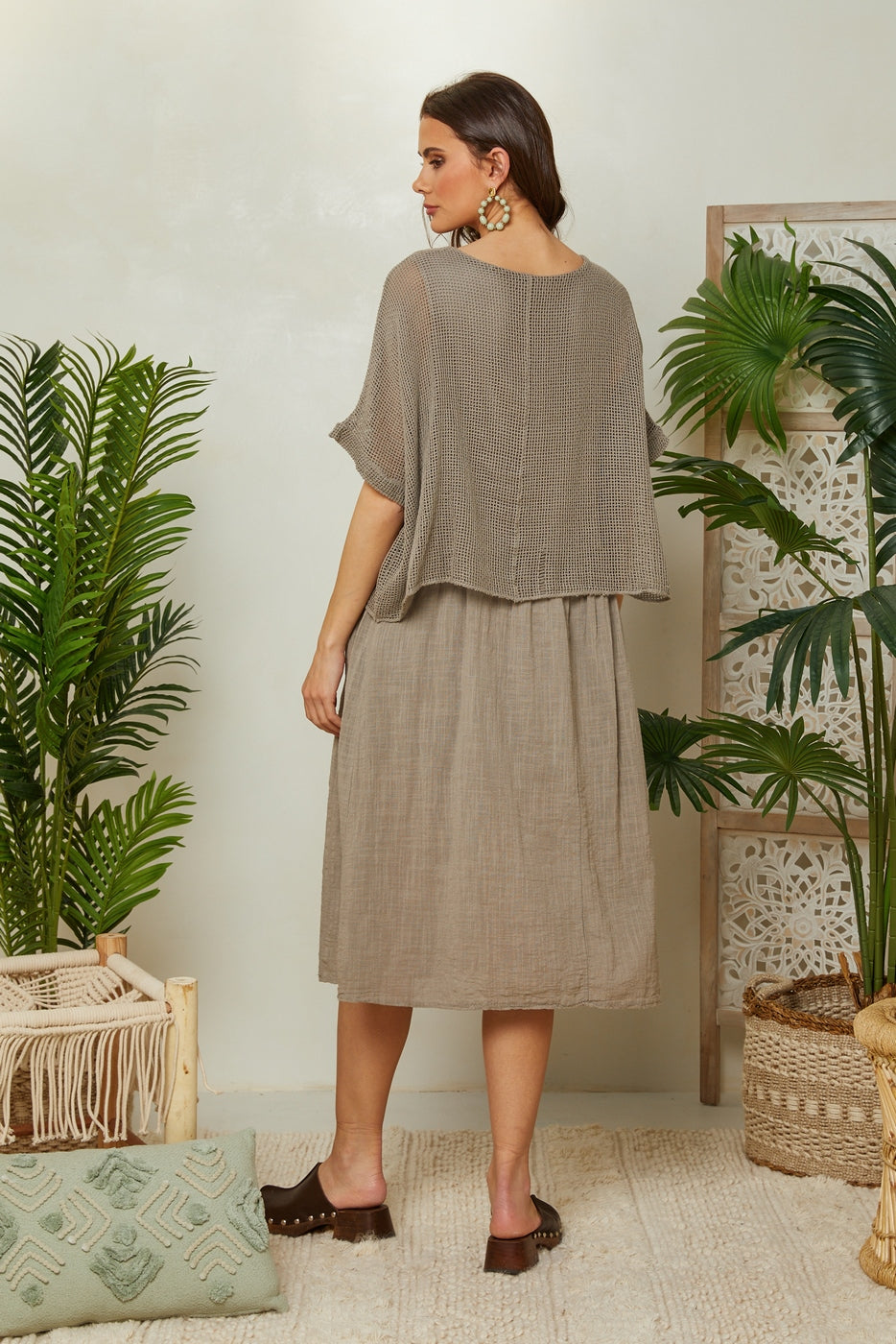 Vestido - Taupe - Mujer