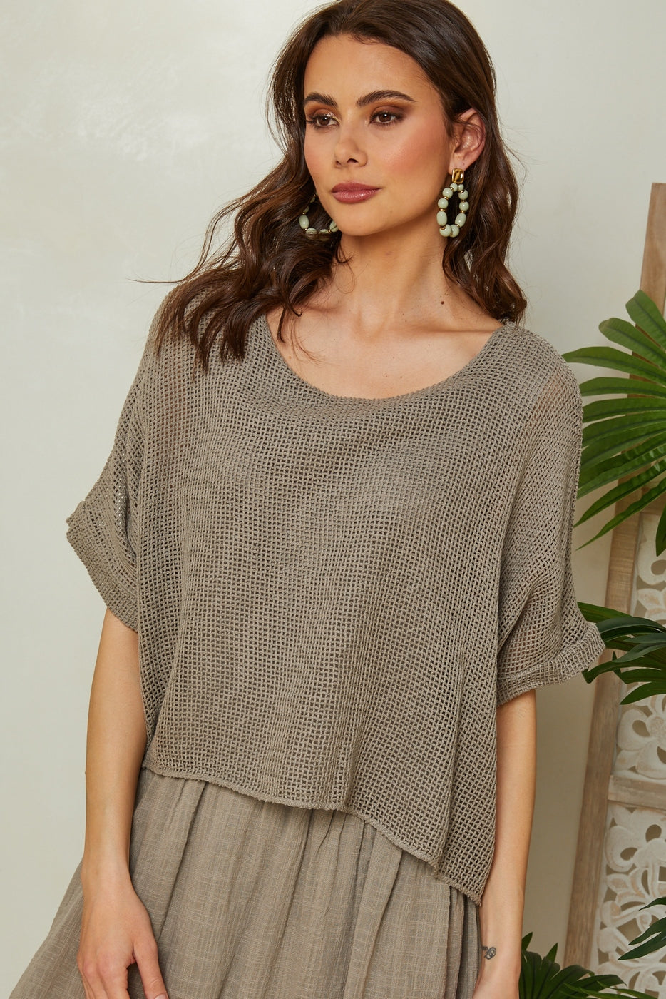 Vestido - Taupe - Mujer