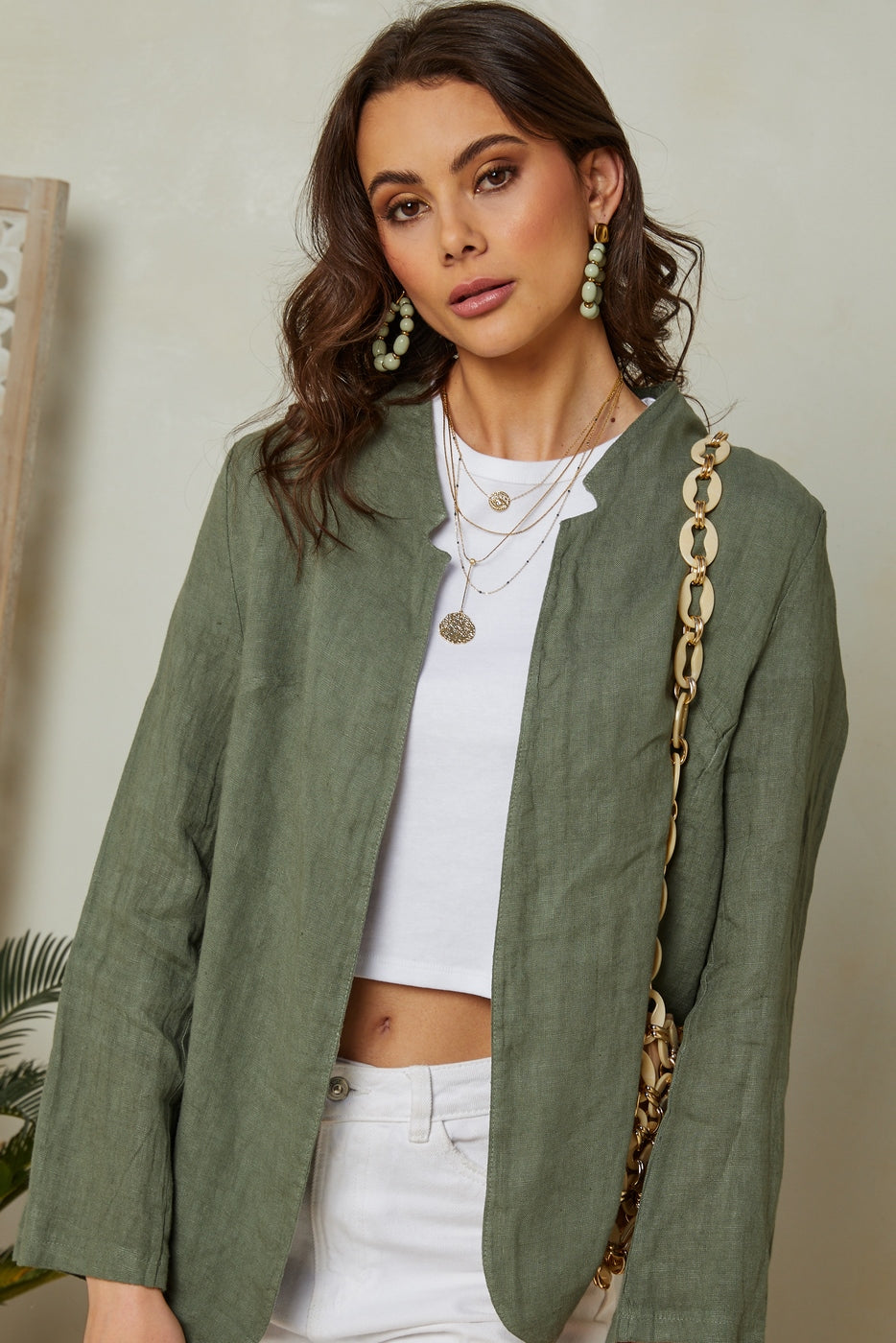 Chaqueta - Caqui - Mujer