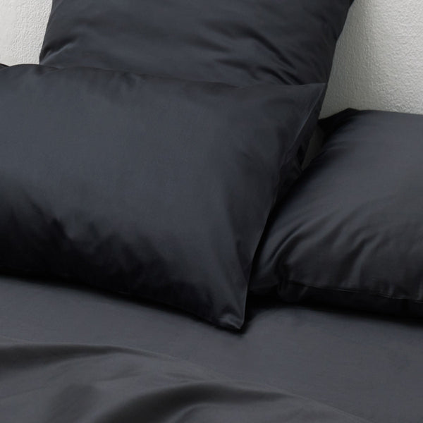 2 Fundas de Almohada de Satén de Algodón - Grafito - MOST - The Bradery