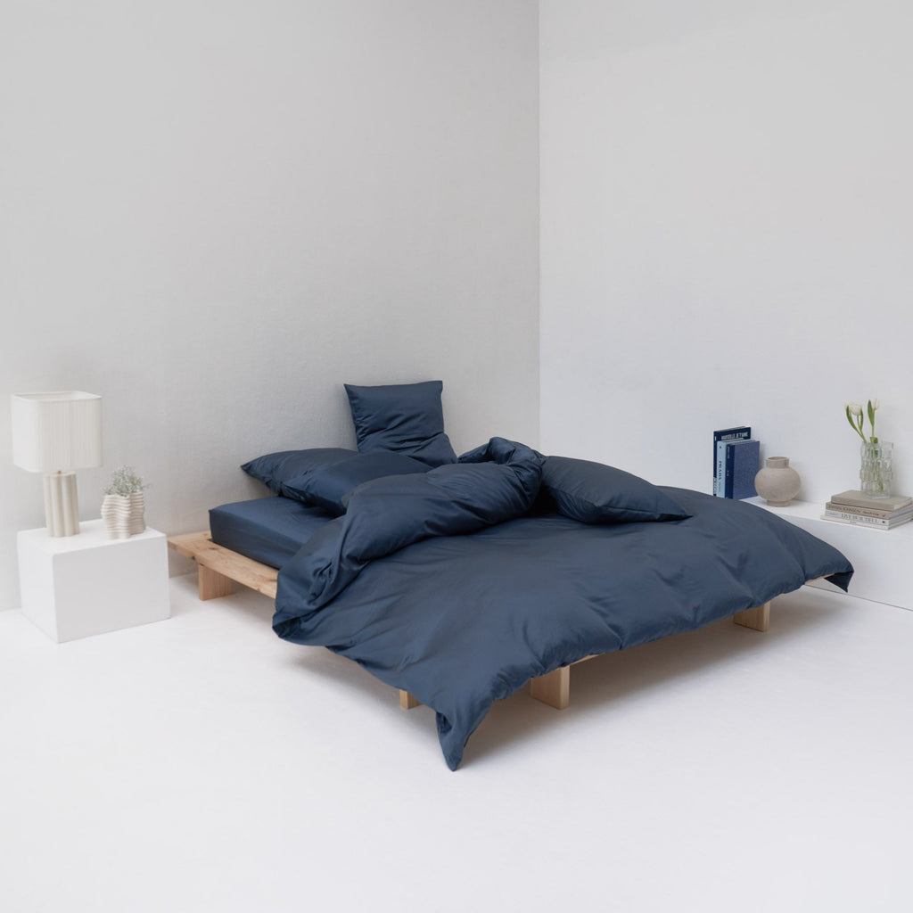 2 Cotton Satin Pillowcases - Storm - MOST - The Bradery