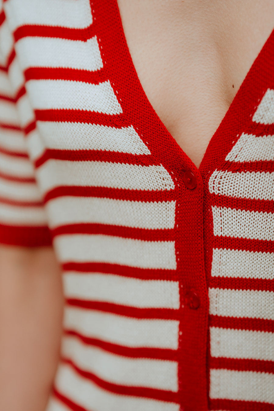 Robe Évy Rayé Rouge