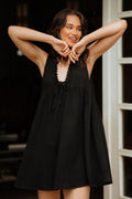 Robe Fanny Noir Coton
