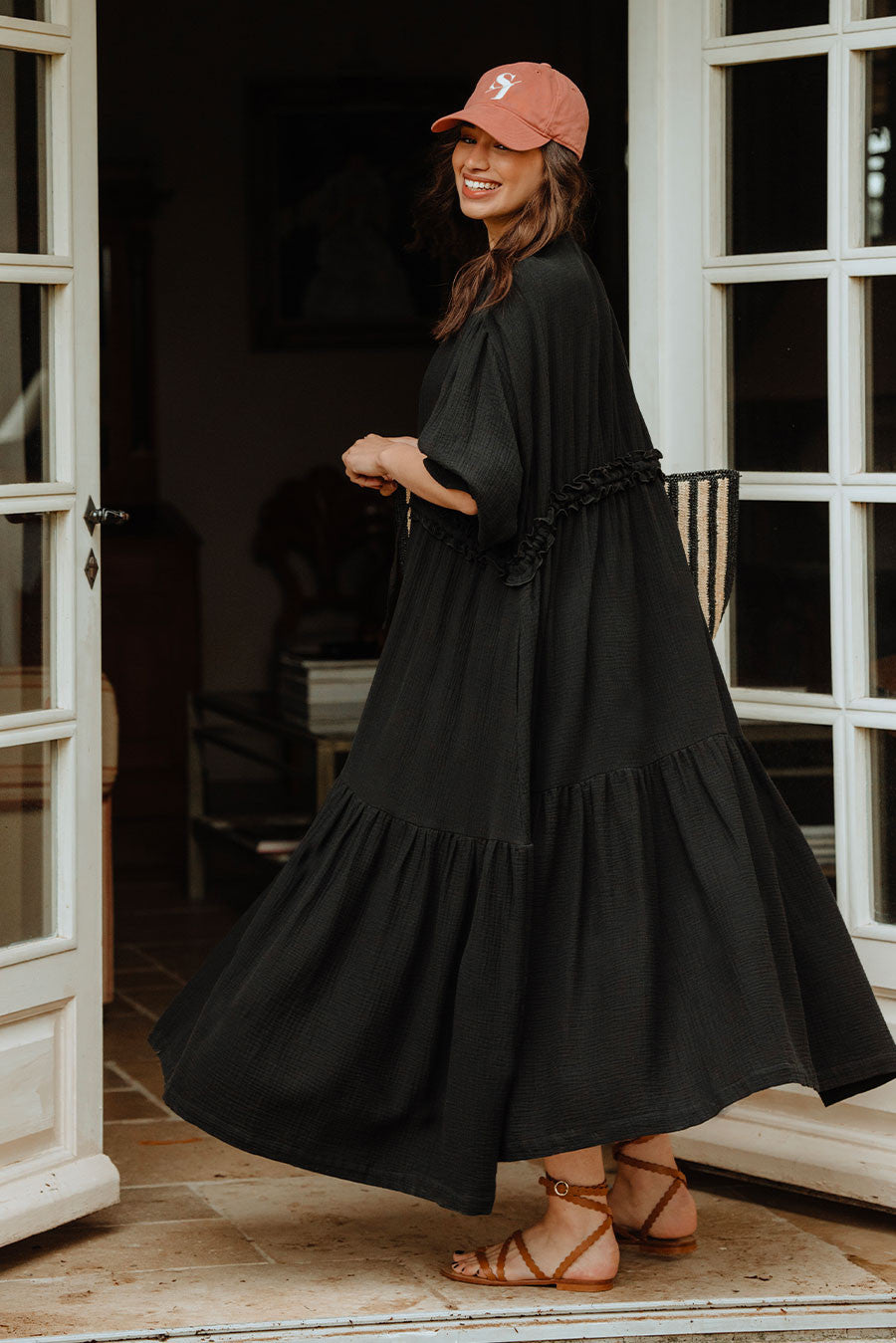 Kimono Bao Noir Coton