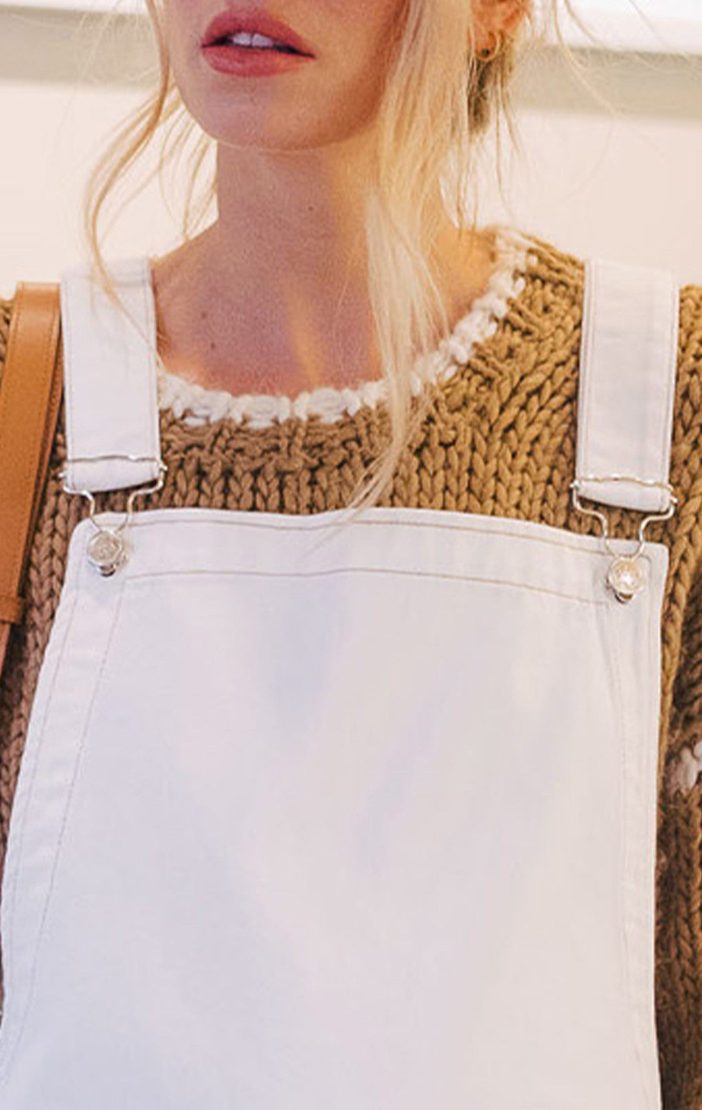 Manoa White Denim Dungaree