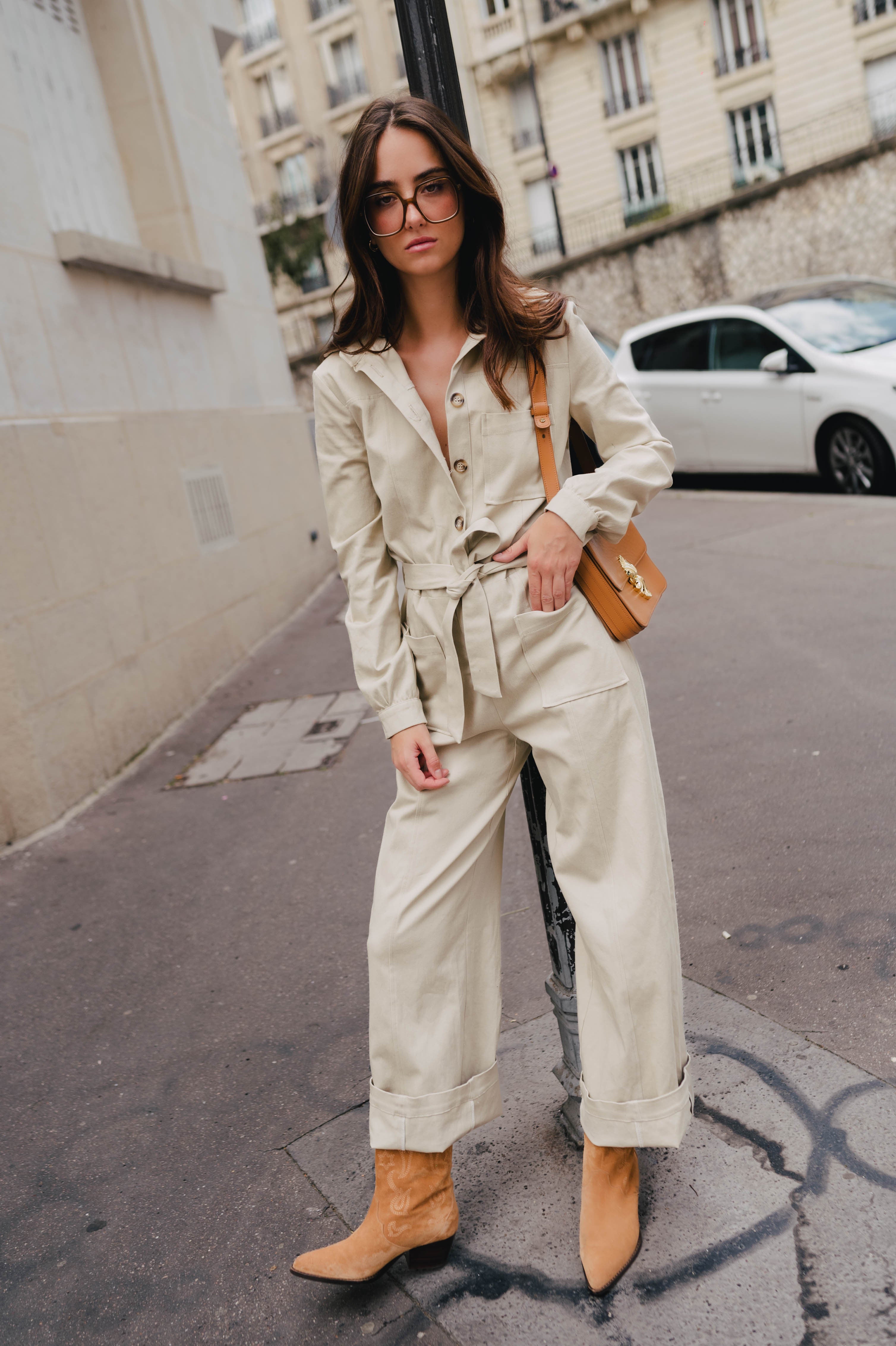 Jumpsuit Morgane Beige Gabardine