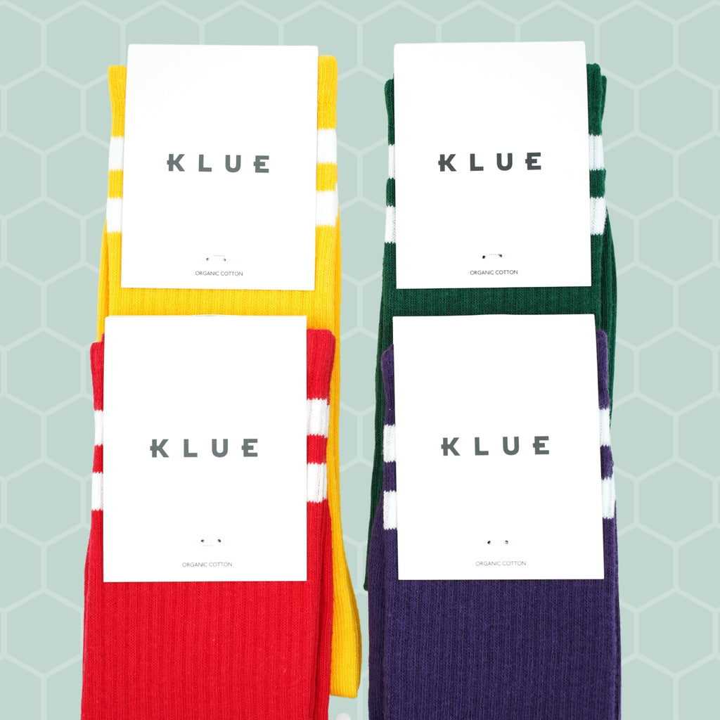 Klue gift bag of organic cotton tennis crew socks x4 | FUNKY - klueconcept