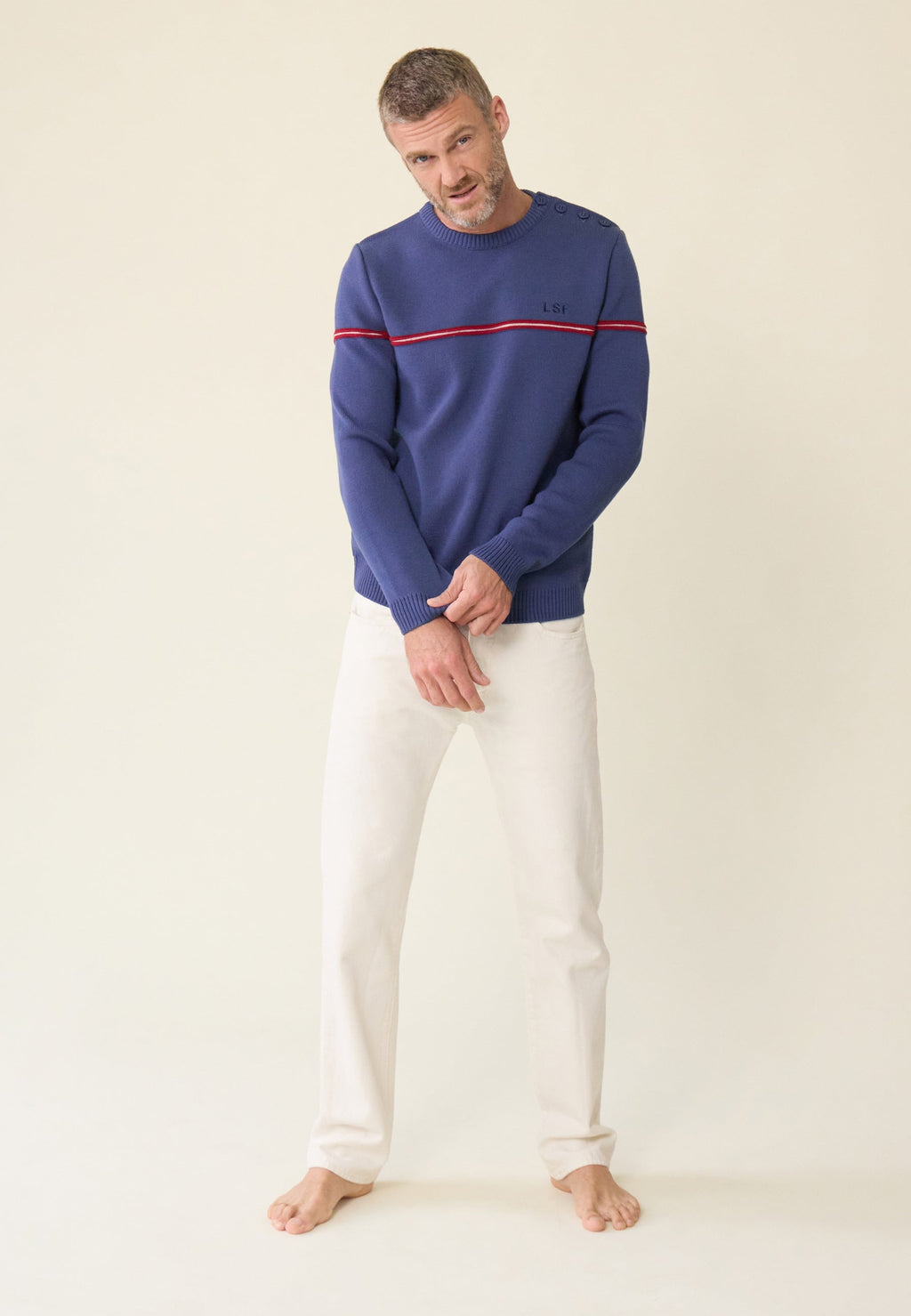 Gebreide Trui François - Blauw
