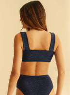 Bandeau Swim Blueberry Glit