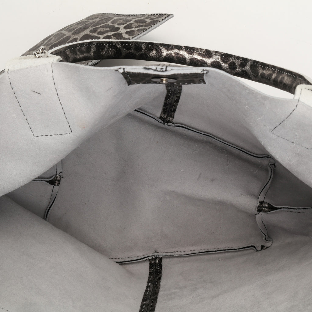 Sac À Main Yana - Motif Leopard Noir