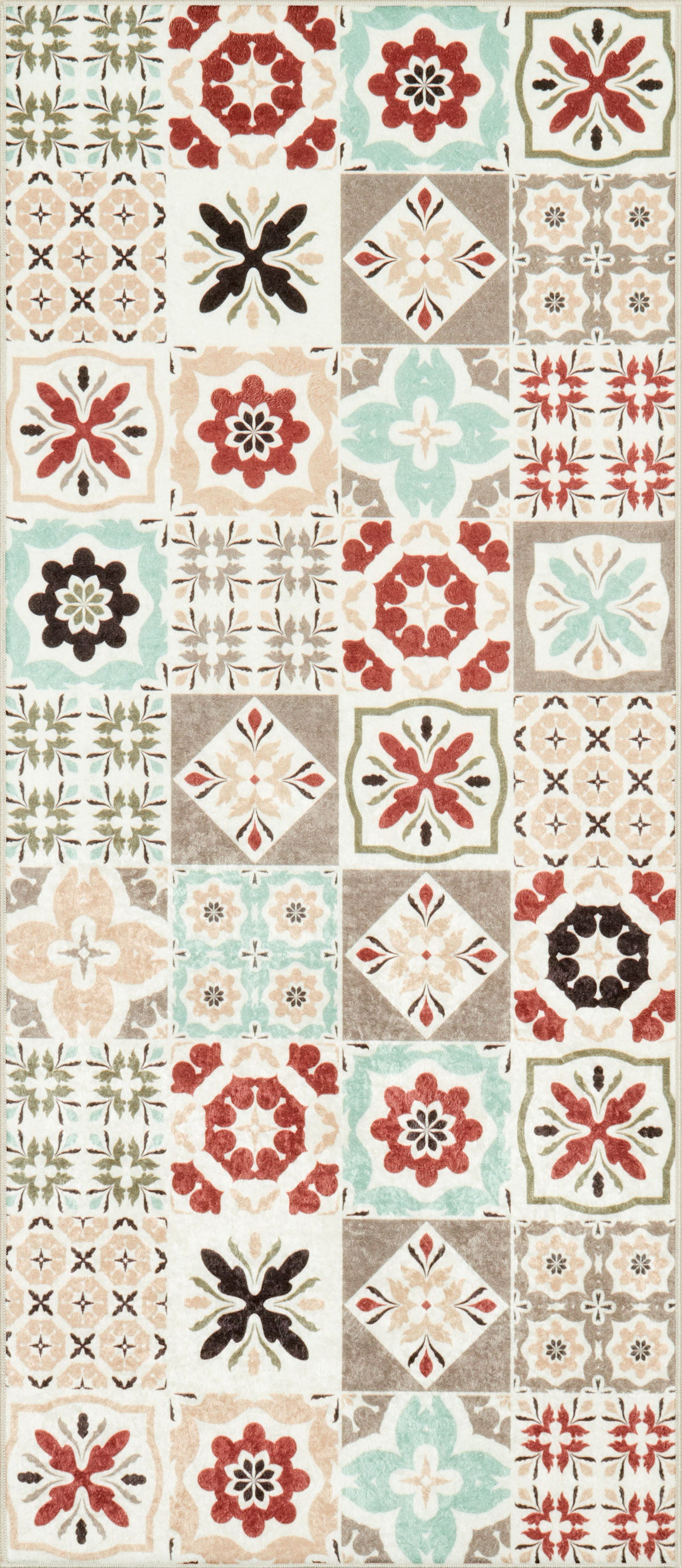 Azulejo - Tapis De Cuisine - Polyester Imprimé - Multicolore
