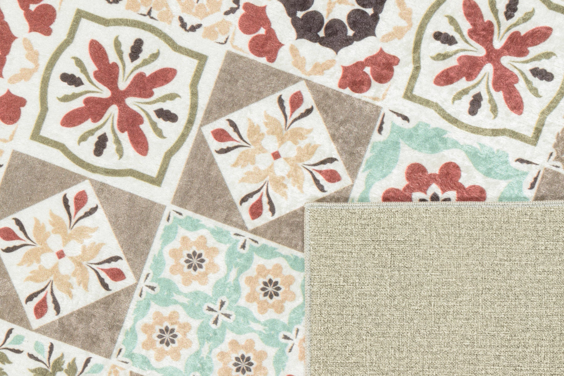 Azulejo - Tapis De Cuisine - Polyester Imprimé - Multicolore
