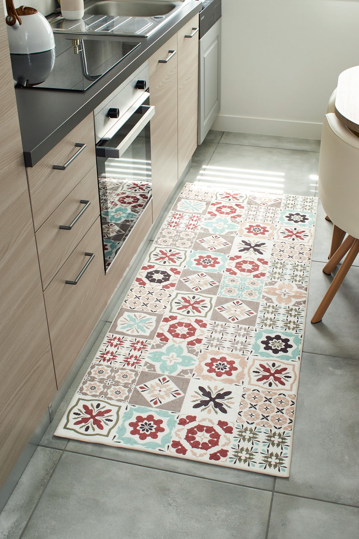 Azulejo - Tapis De Cuisine - Polyester Imprimé - Multicolore