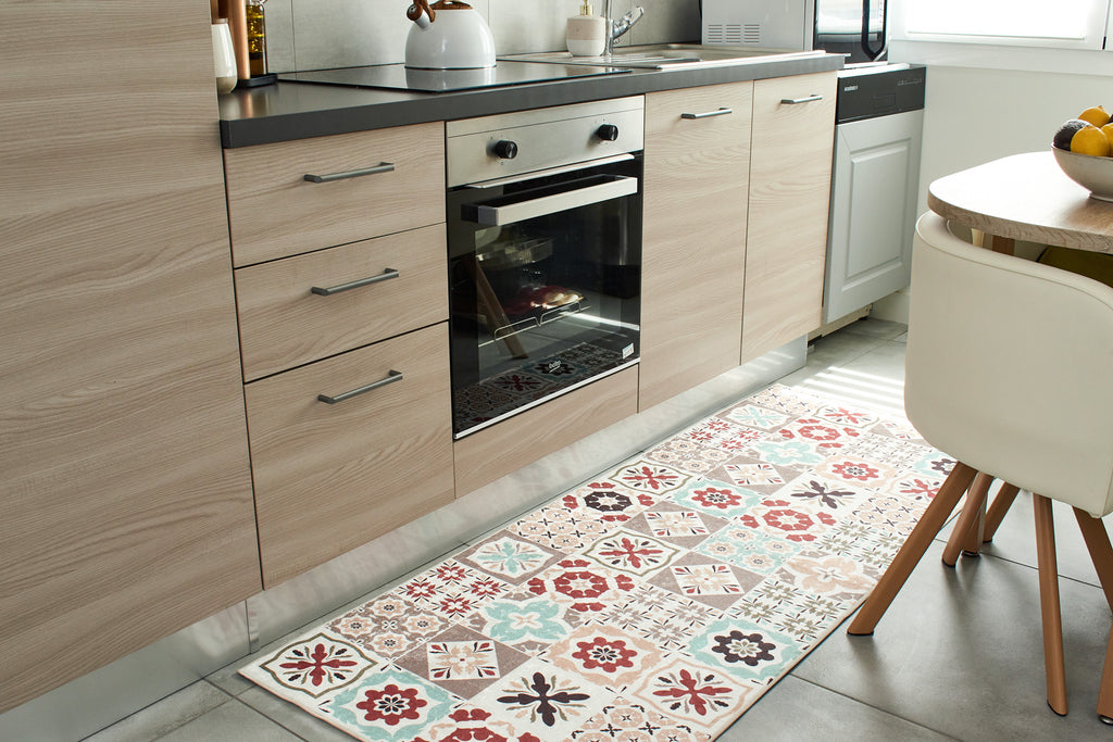 Azulejo - Tapis De Cuisine - Polyester Imprimé - Multicolore