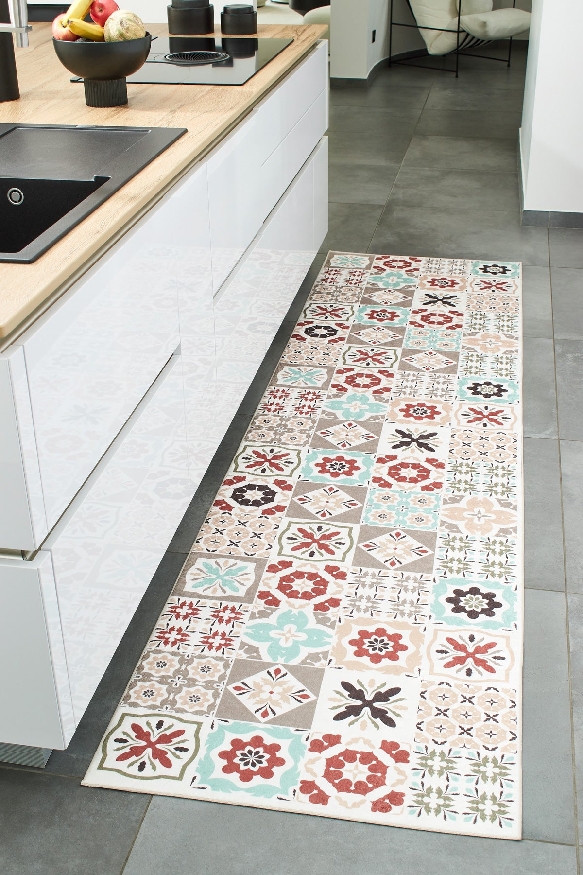 Azulejo - Tapis De Cuisine - Polyester Imprimé - Multicolore