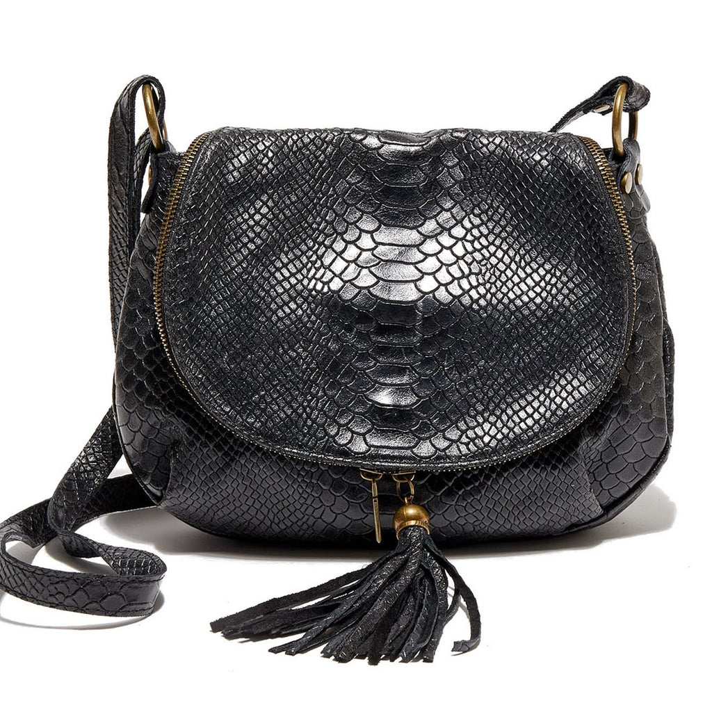 Bolso de hombro Lana de cocodrilo - Negro