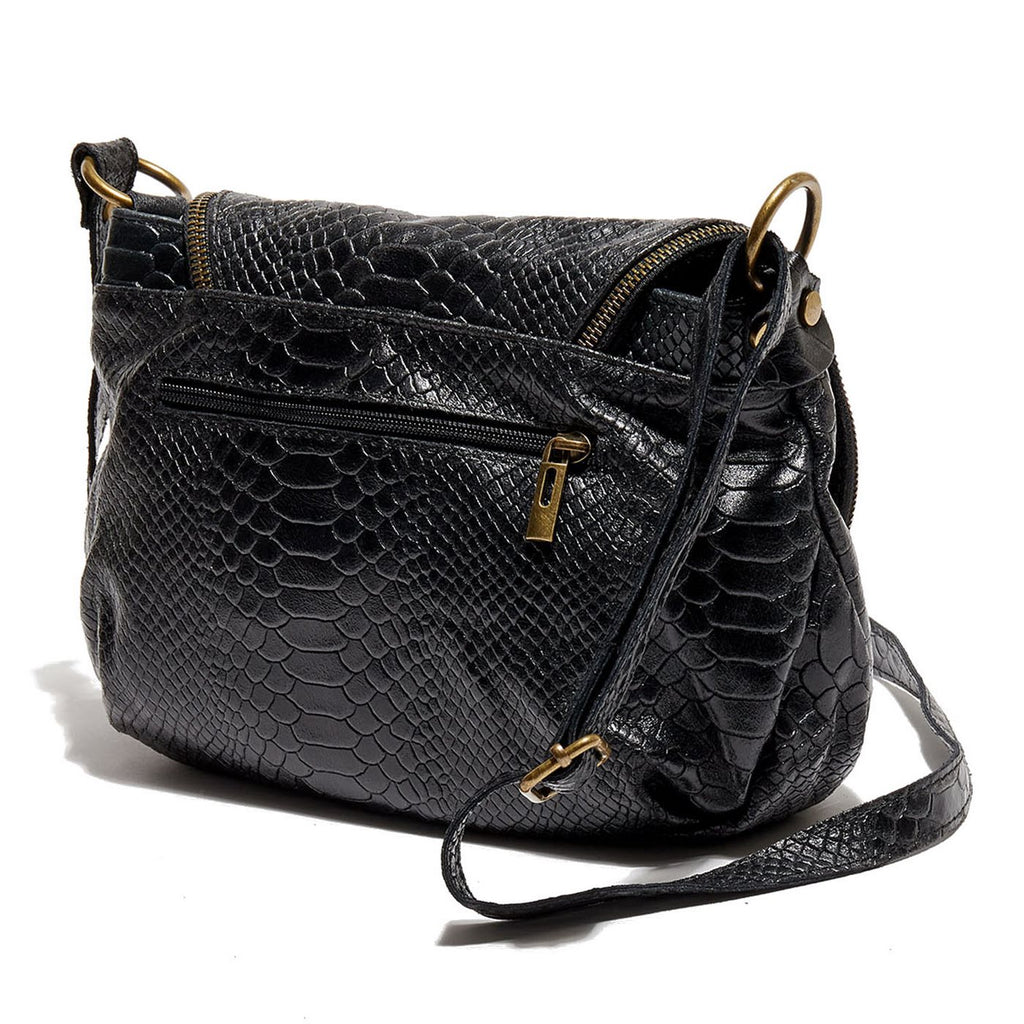 Bolso de hombro Lana de cocodrilo - Negro